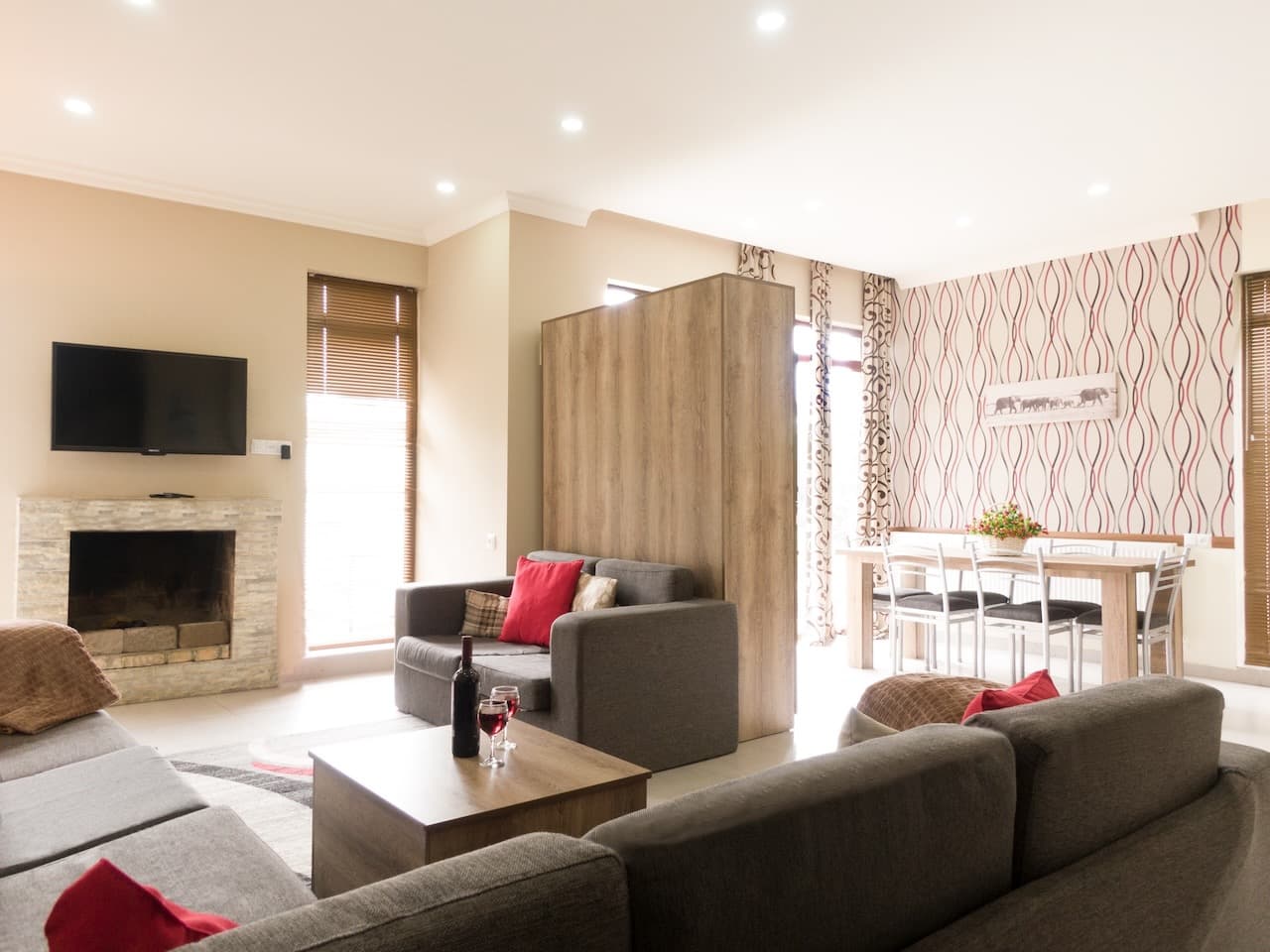 Villa Mtashi living space with comfortable seating and natural light