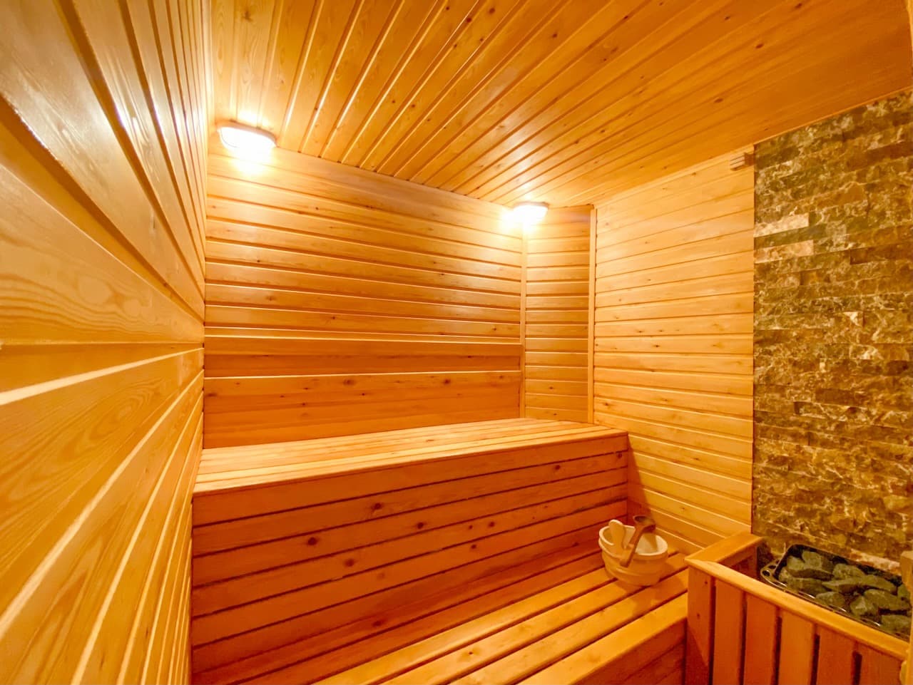 Villa Mtashi sauna interior